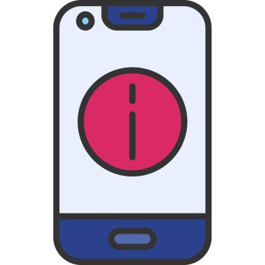 Akıllı telefon. Web simgesi basit illüstrasyon