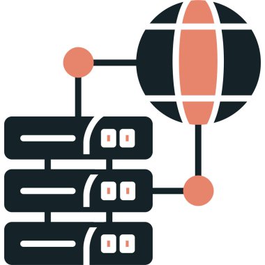 şebeke. Web simgesi basit illüstrasyon