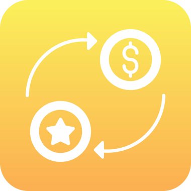 Dolar işareti simgesi, vektör çizimi