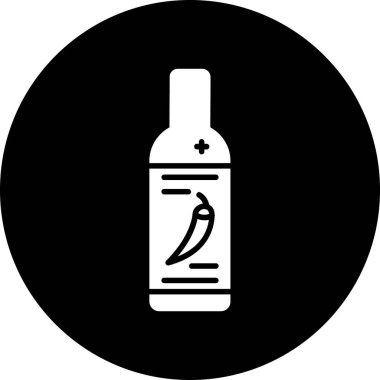 Tıbbi simgesi olan bir şişenin vektör çizimi