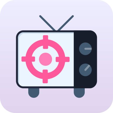 Televizyon. Web simgesi basit tasarım