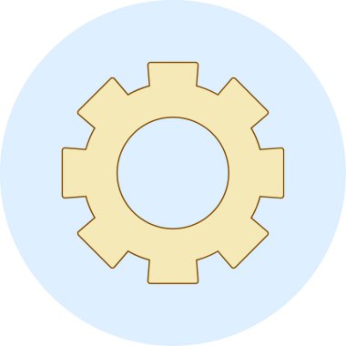 Dişliler. Web simgesi basit tasarım