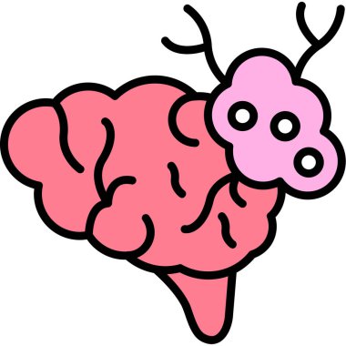 Beyin anatomisi organ simgesi - taslak biçimi