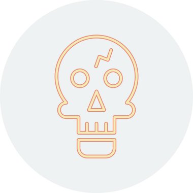 kafatası simgesi, vektör illüstrasyonu