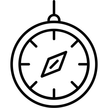 Pusula. Web simgesi basit tasarım