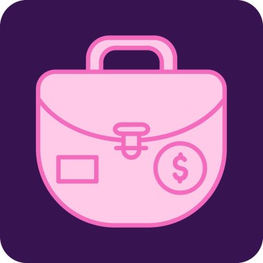 Çanta. Web simgesi basit illüstrasyon