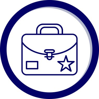 evrak çantası simgesi, vektör illüstrasyonu