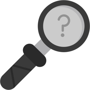 büyütme cam simgesi, basit vektör çizimi tasarımı