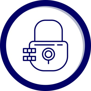 lock icon, vector illustration simple design