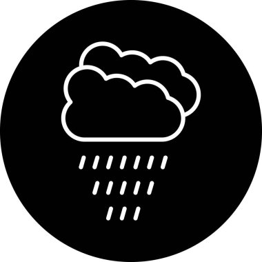 Yağmur simgesinin vektör illüstrasyonu