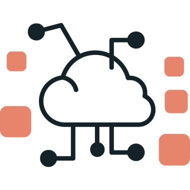 bulut hesaplama vektörü simgesi