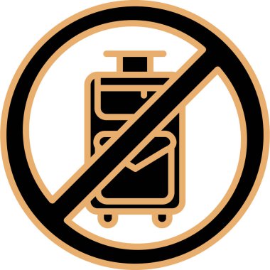 bagaj ikonu vektör çizimi yok