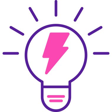 Bir fikrim var. Web simgesi basit illüstrasyon