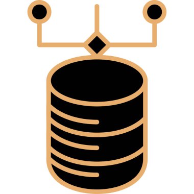 Bir robot simgesinin vektör illüstrasyonu