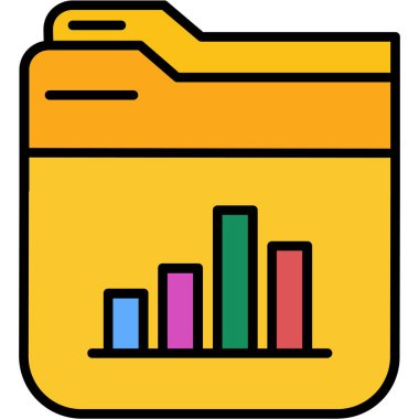 veri analiz veri simgesi doldurulmuş - özet biçimi