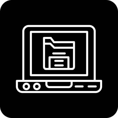 dizüstü bilgisayar simgesi, vektör illüstrasyonu