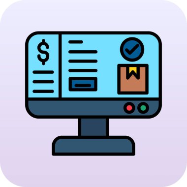 Dizüstü bilgisayar simgesi vektör çizimi