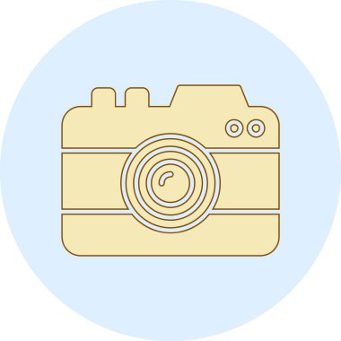 Kamera. Web simgesi basit illüstrasyon