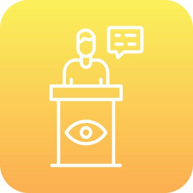 Basit vektör illüstrasyon konuşmacısı