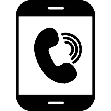 Cep telefonu simgesi, vektör illüstrasyonu