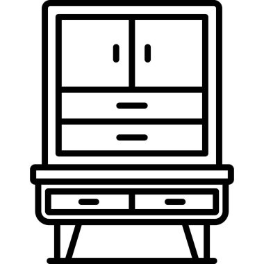 mobilya ikonu vektör illüstrasyonu