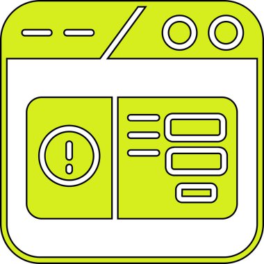 Mikrodalga. Web simgesi basit illüstrasyon