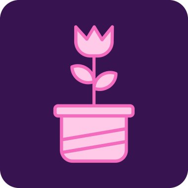 Bitki. Web simgesi basit illüstrasyon