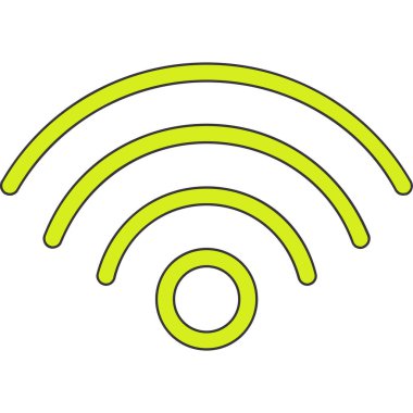 Wifi simgesi, vektör illüstrasyonu