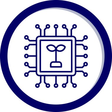 İşlemci. Web simgesi basit illüstrasyon