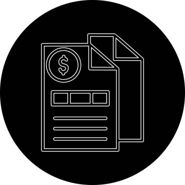 Belge simgesinin vektör illüstrasyonu