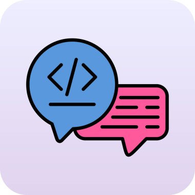 Sohbet simgesi vektör illüstrasyonu