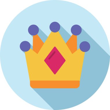 taç düz vektör simgesi