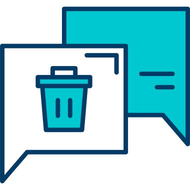 Çöp kutusu renk ikonu vektör illüstrasyonu