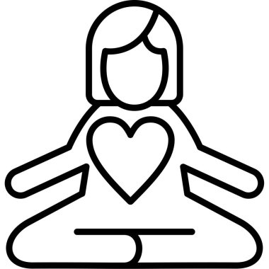 anahat biçiminde yoga meditasyon simgesi