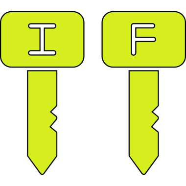 Beyaz arkaplanda basit ve minimalist yeşil ve beyaz simge