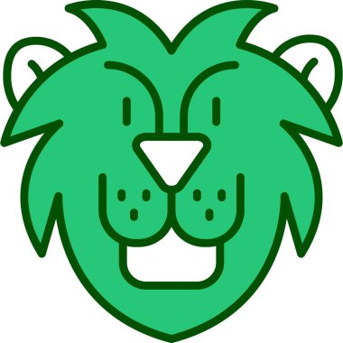 Aslan simgesi vektör illüstrasyonu