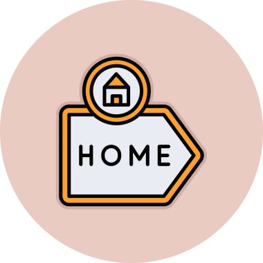 Ev simgesi vektör illüstrasyonu