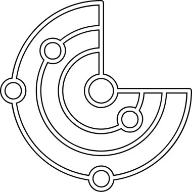 pusula simgesini dış hat biçiminde pusula simgesi