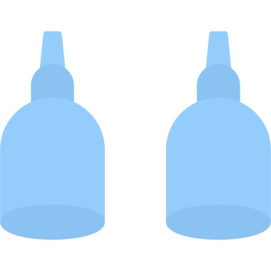 Mavi bir şişenin vektör simgesi