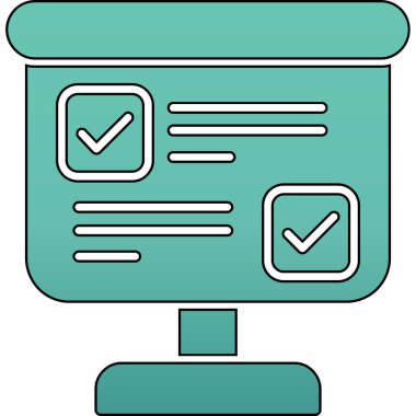 kontrol listesi simgesi vektör çizelgesi çizimi