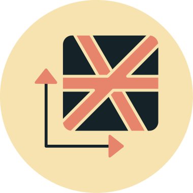 İrlanda düz tasarım vektör simgesi bayrağı