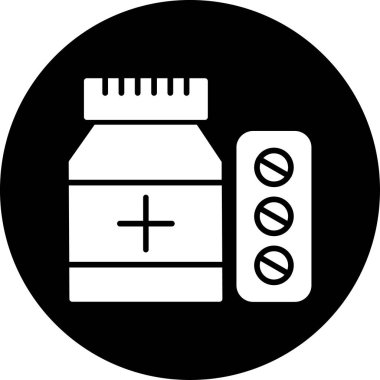 İlaç simgesinin vektör illüstrasyonu