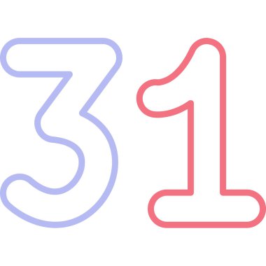 4 numaralı simge, vektör illüstrasyonu