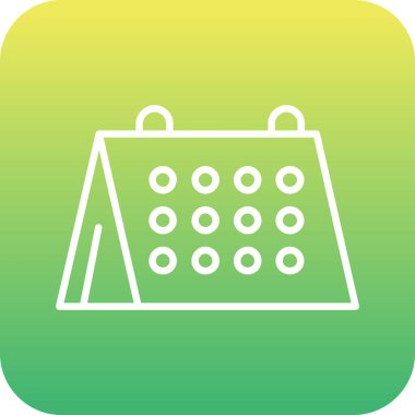 Eşsiz takvim tarihi vektör çizgisi simgesi