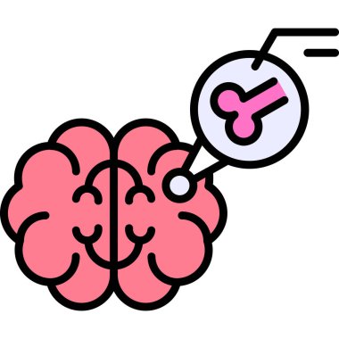 beyin ikonu vektör illüstrasyonu