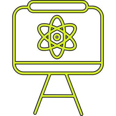 Moda biçimi izole edilmiş arkaplanda atom simgesi