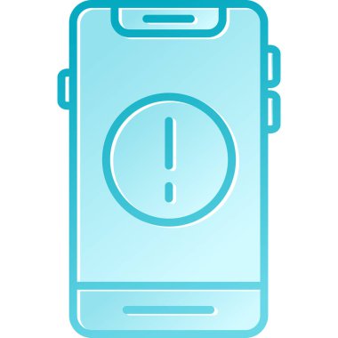 Akıllı saat simgesi. Web için alarm saat vektör simgelerinin özet çizimi