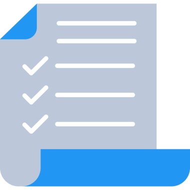 Düz stil olarak kontrol listesi simgesi. kontrol listesi vektör illüstrasyonu