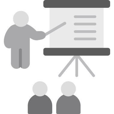 Somut tasarım ile konferans toplantı simgesi