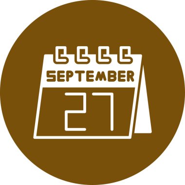 Ekim 'in 27' si. Takvimde 27 'lik takvim, beyaz takvim. Takvim. Eylül 'de. Yılın günü.